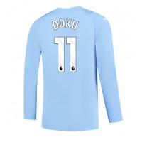 Manchester City Jeremy Doku #11 Domáci futbalový dres 2023-24 Dlhy Rukáv